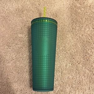 Starbucks blue/green grid cup
